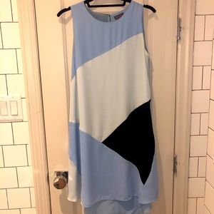VINCE CAMUTO Blue Block Ciffon Dress